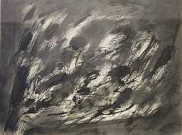 Schwarz graue Komposition, 1961, Aquarell, Bleistift, 50 x 65, 2.300,00 €