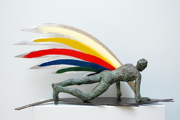 Wolfgang Mattheuer: Ikarus erhebt sich, 1996
