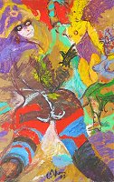 Aschermittwoch fr�h, 1989, �l auf Hartfaser, 53,5 x 34 cm